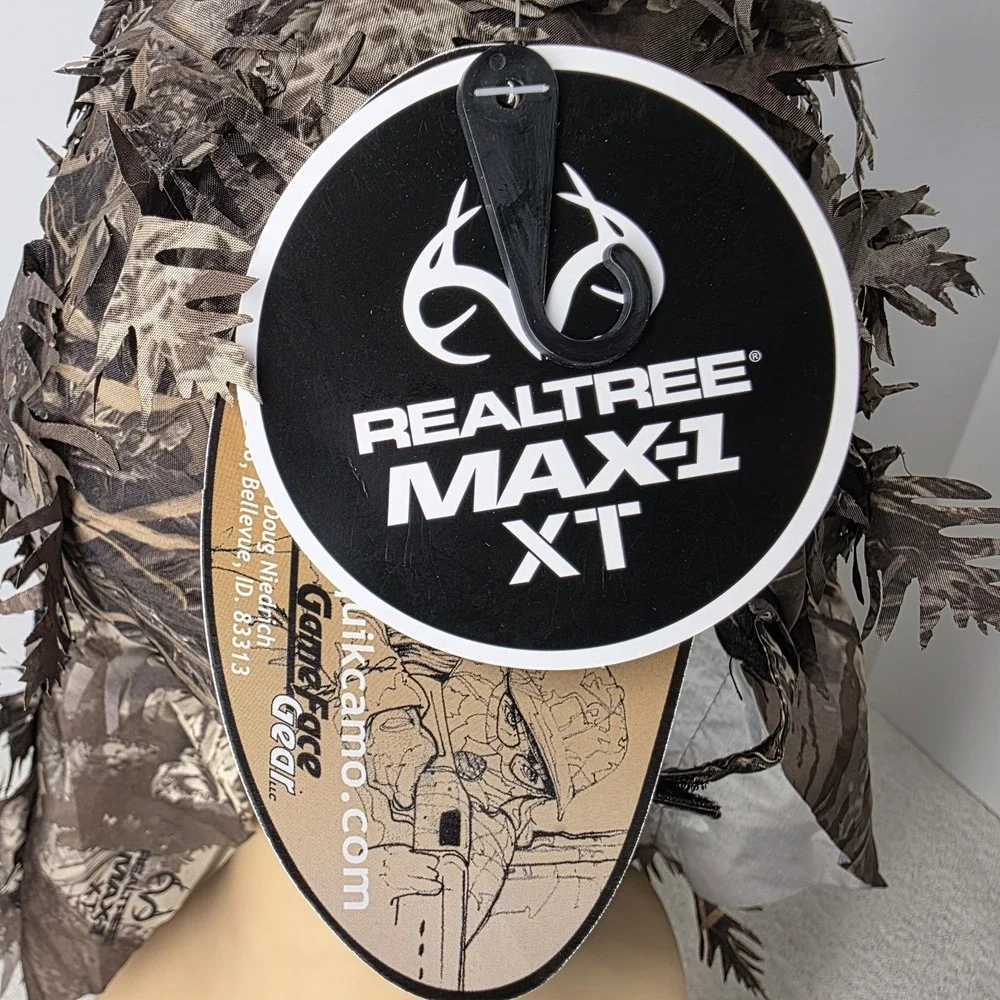 Game Face Gear Leafy Realtree Hat Quick Camo Face Mask Cap Strapback Hunter NEW